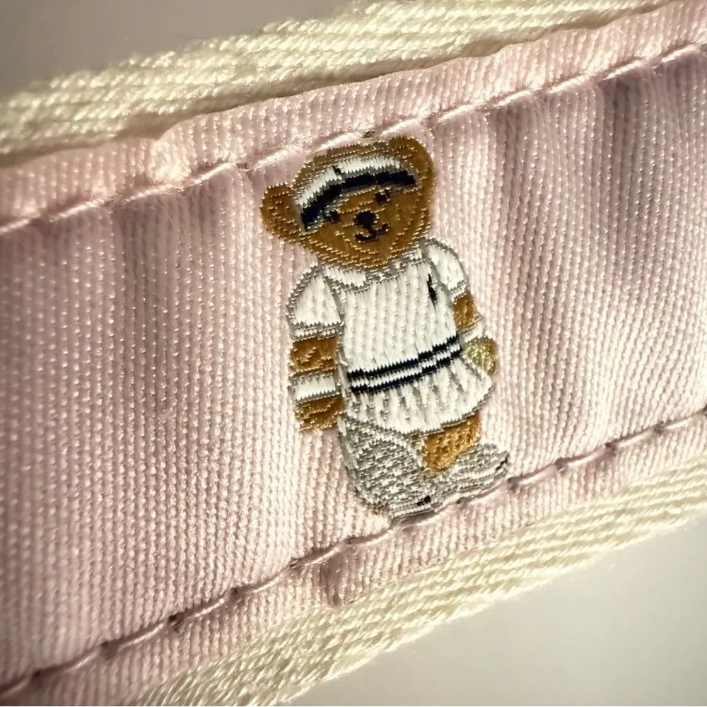 Polo Ralph Lauren Pink Tennis Bear Canvas Belt – Kids XS / Extra Small – NWT
